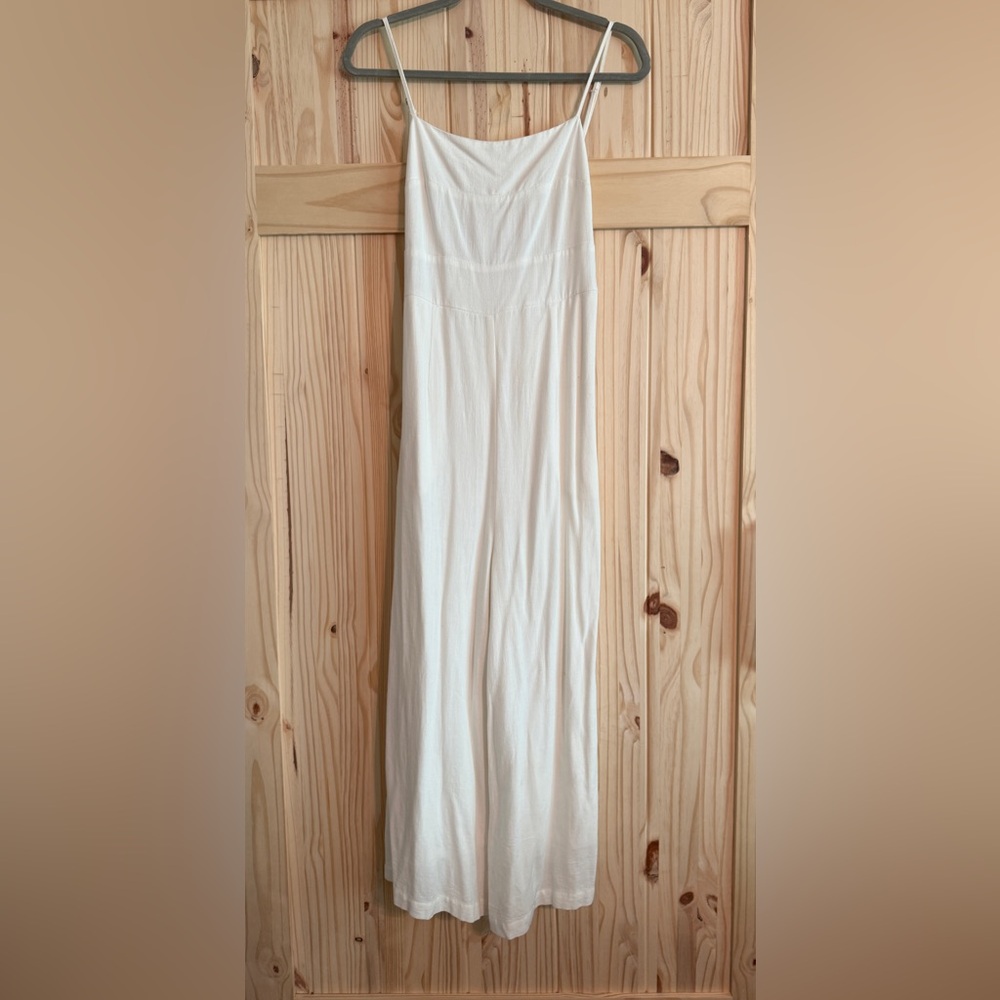 White Wide Leg Jumpsuit